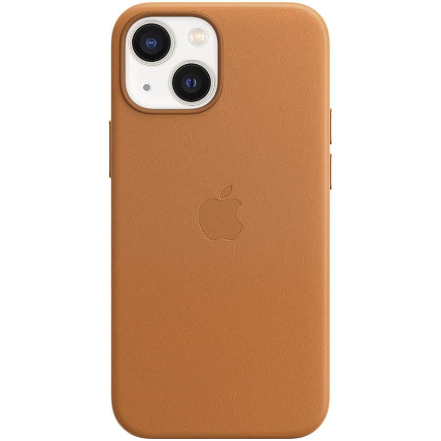 Купить Чехол APPLE Leather Case с MagSafe Золото-коричневый для iPhone 13  mini MM0D3ZM/A для iPhone 5.4